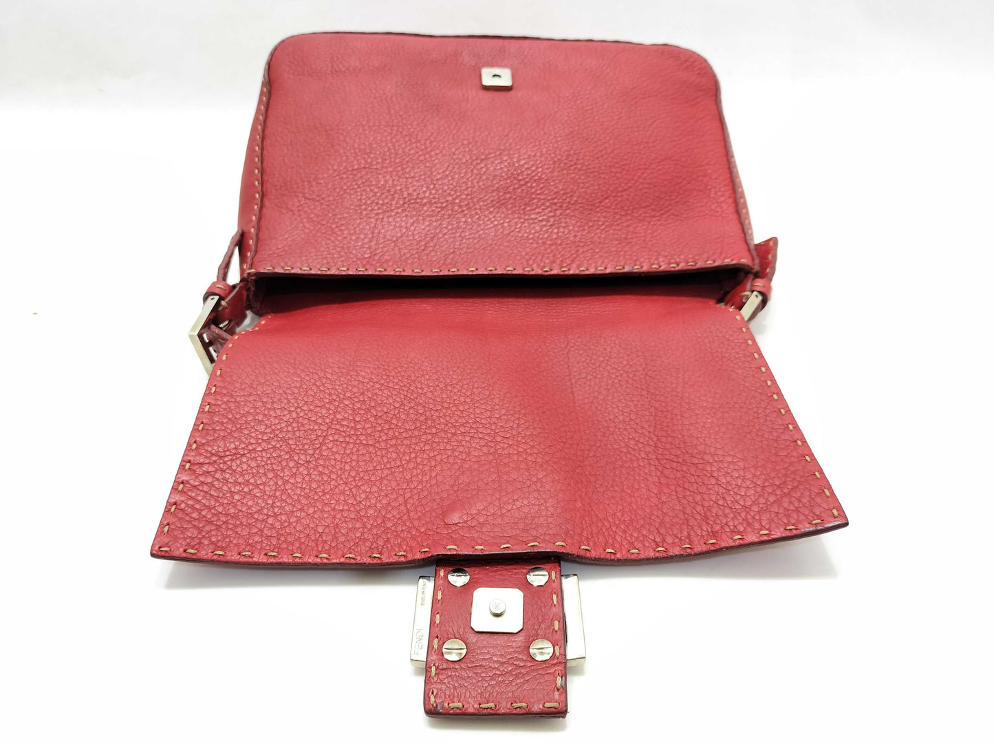 FENDI Selleria Selleria/Mamma/Leather/Red/Shoulder Bag
