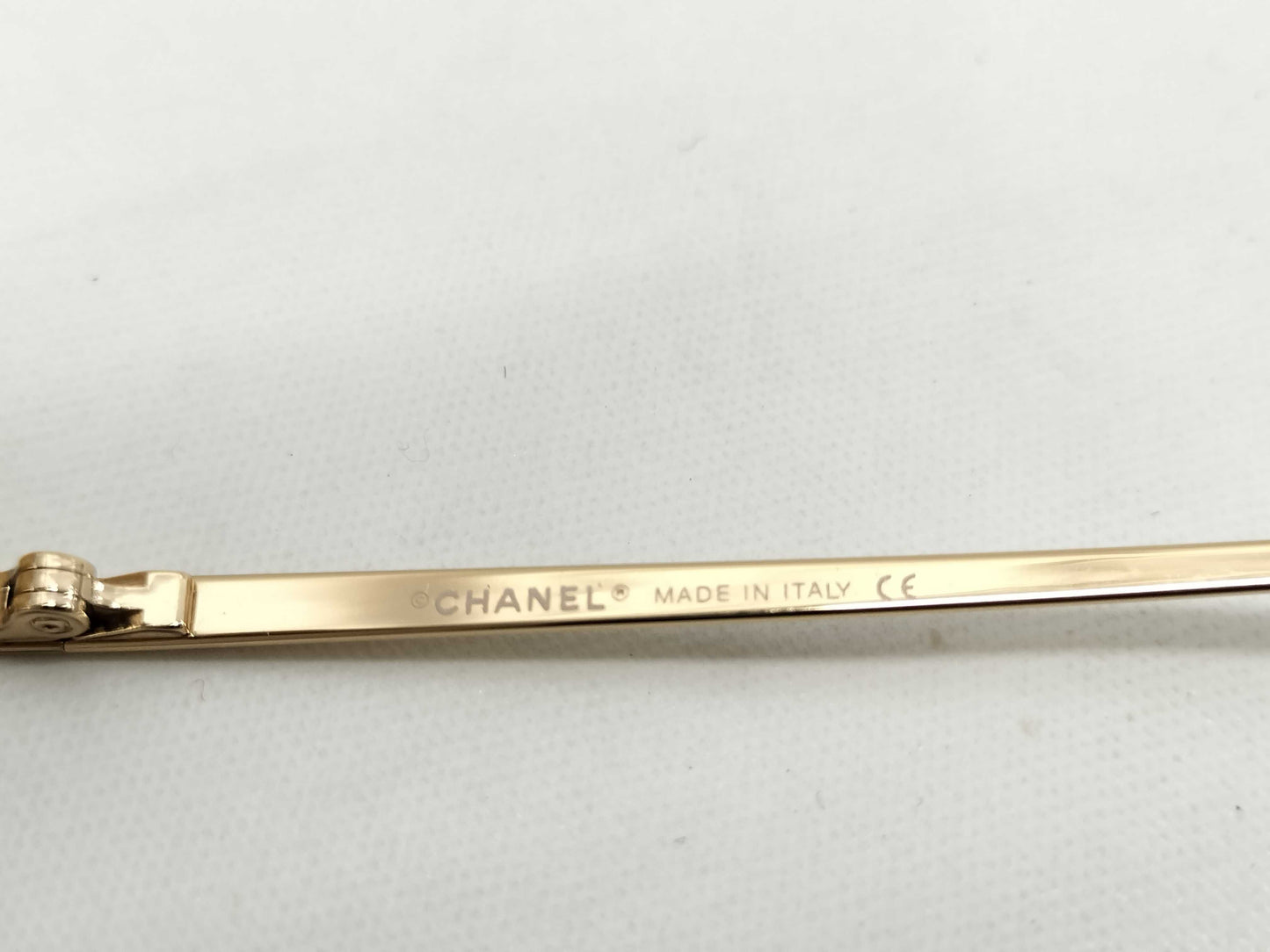 CHANEL 4017-D Coco Mark Rhinestone Orange Sunglasses