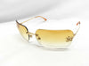 CHANEL 4017-D Coco Mark Rhinestone Orange Sunglasses