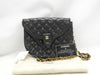 CHANEL Lambskin Half Moon Shoulder Bag