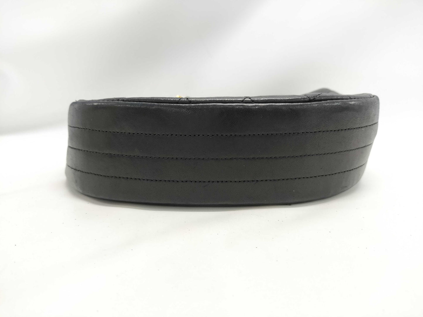 CHANEL Lambskin Half Moon Shoulder Bag