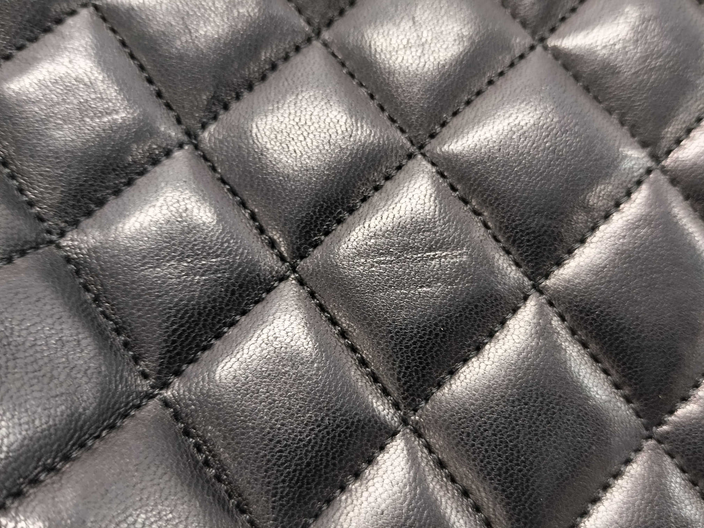 CHANEL Lambskin Half Moon Shoulder Bag