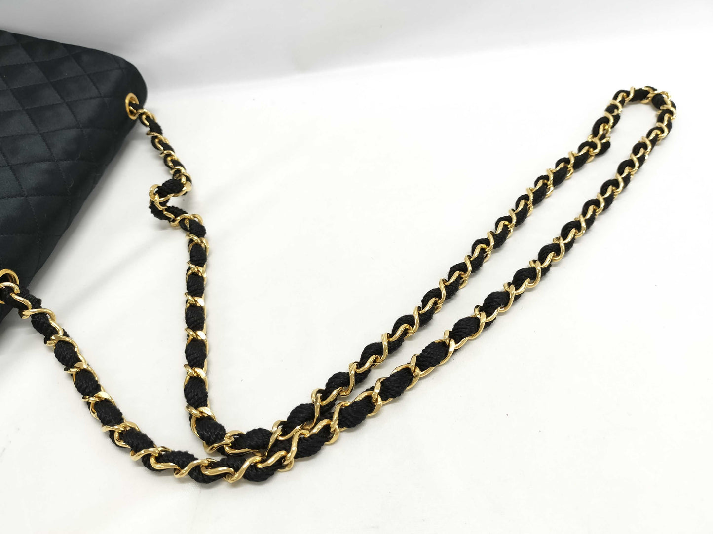 CHANEL Lambskin Jersey Matelasse Shoulder Bag