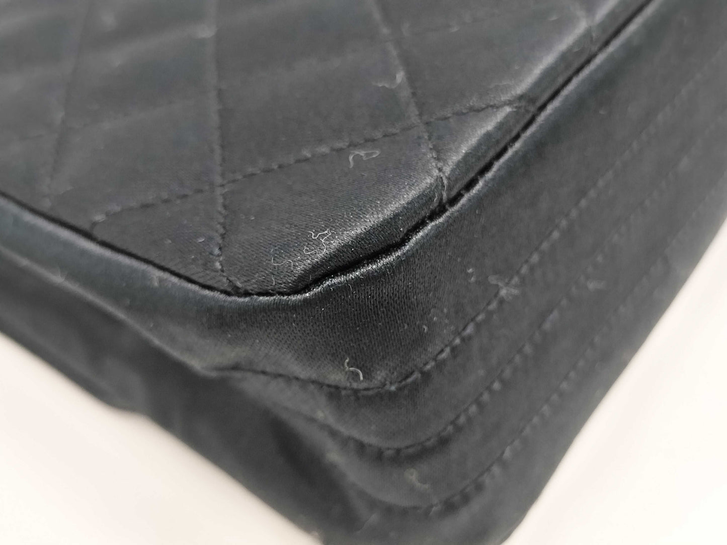 CHANEL Lambskin Jersey Matelasse Shoulder Bag