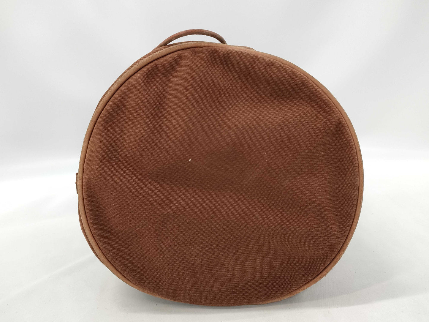 HERMES Polochon Mimir Canvas Brown Shoulder Bag