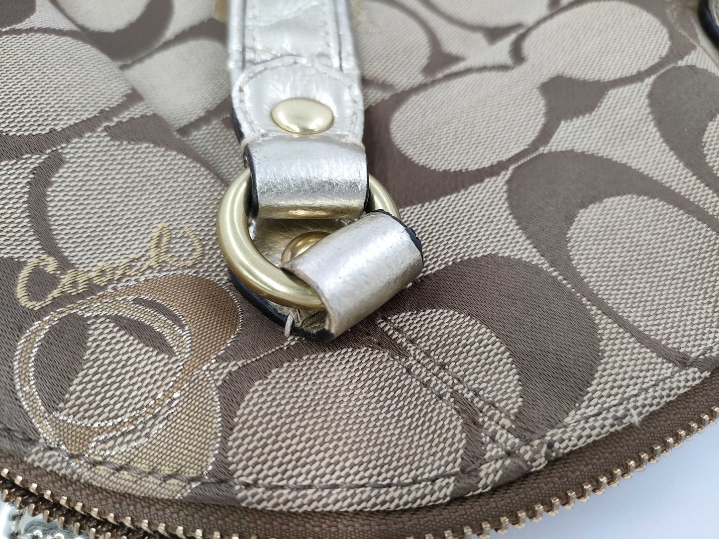 COACH Signature 18754 Canvas/F32203 Mini Boston 2-Way Handbag