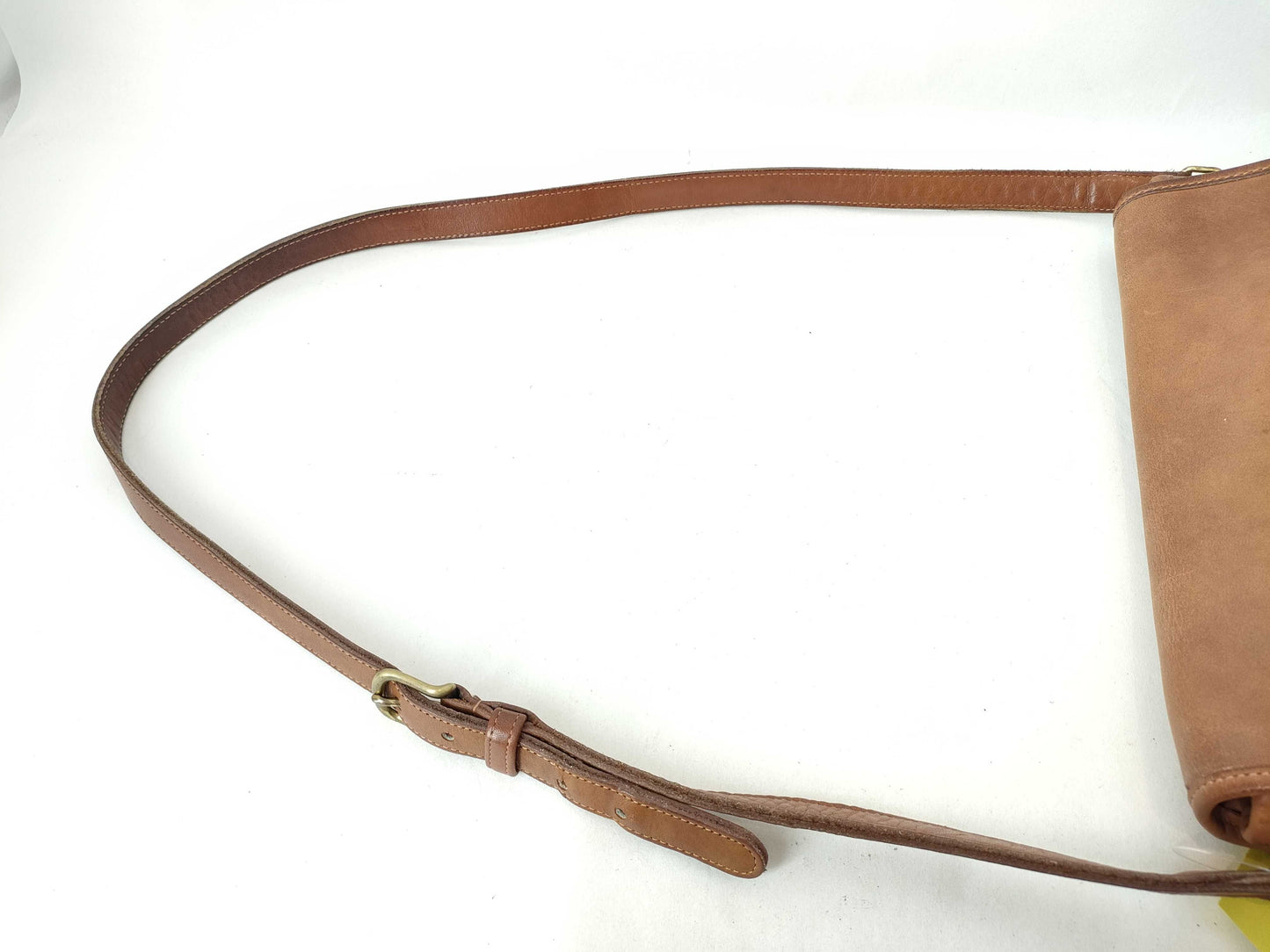 COACH Leather Shoulder Bag Flap Brown 044 Shoulder Bag