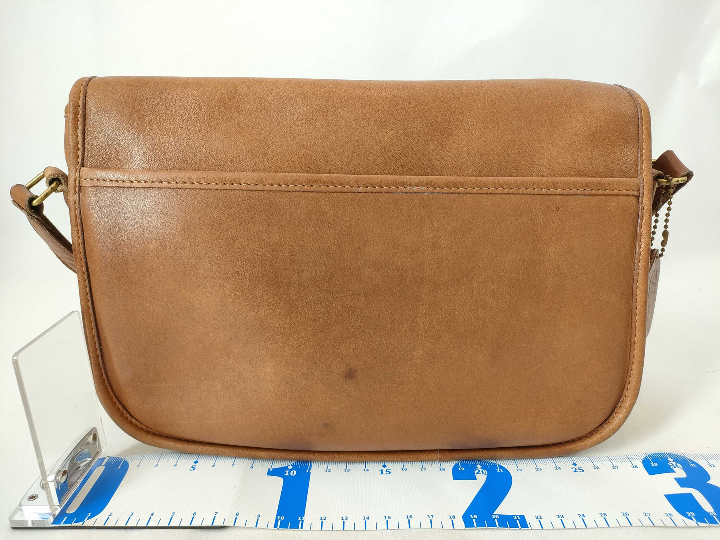 COACH Leather Shoulder Bag Flap Brown 044 Shoulder Bag