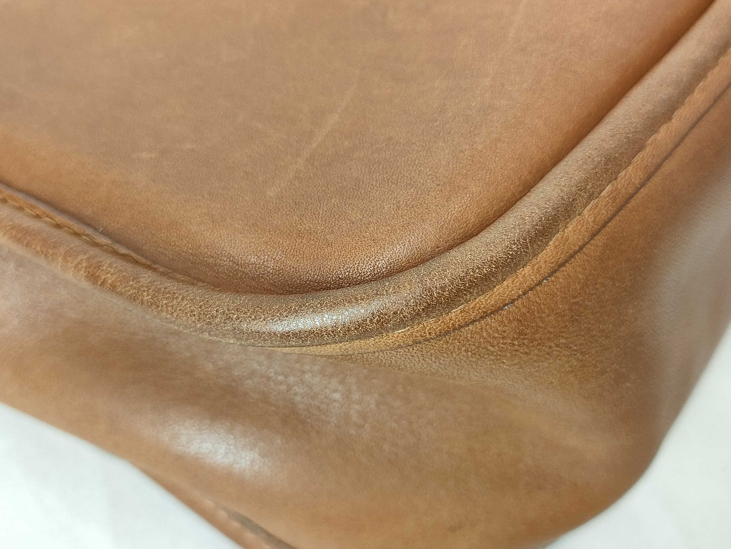 COACH Leather Shoulder Bag Flap Brown 044 Shoulder Bag