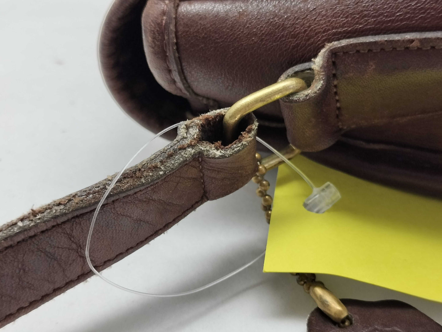 COACH Leather Shoulder Bag Flap Brown 208 Shoulder Bag