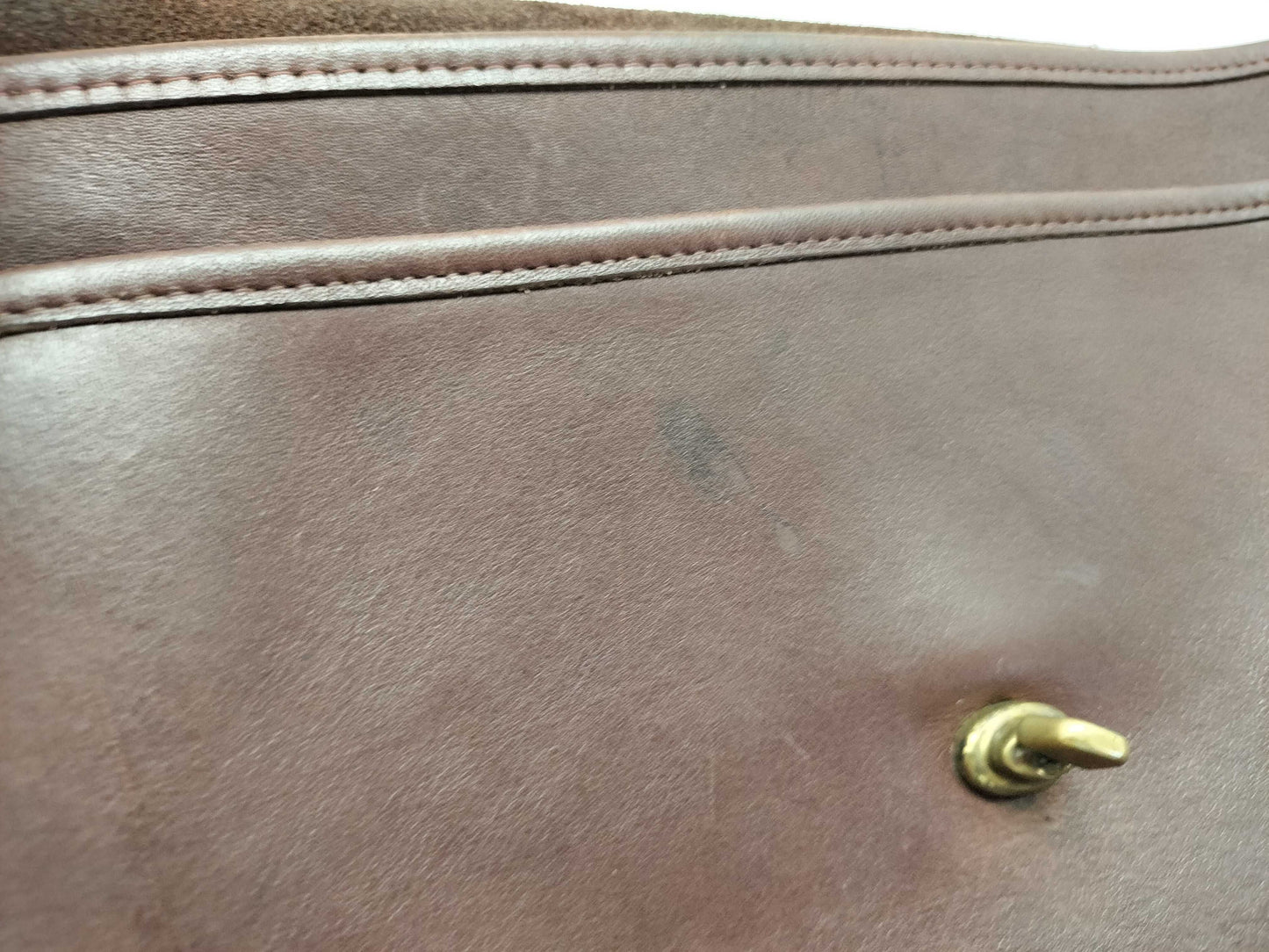 COACH Leather Shoulder Bag Flap Brown 208 Shoulder Bag