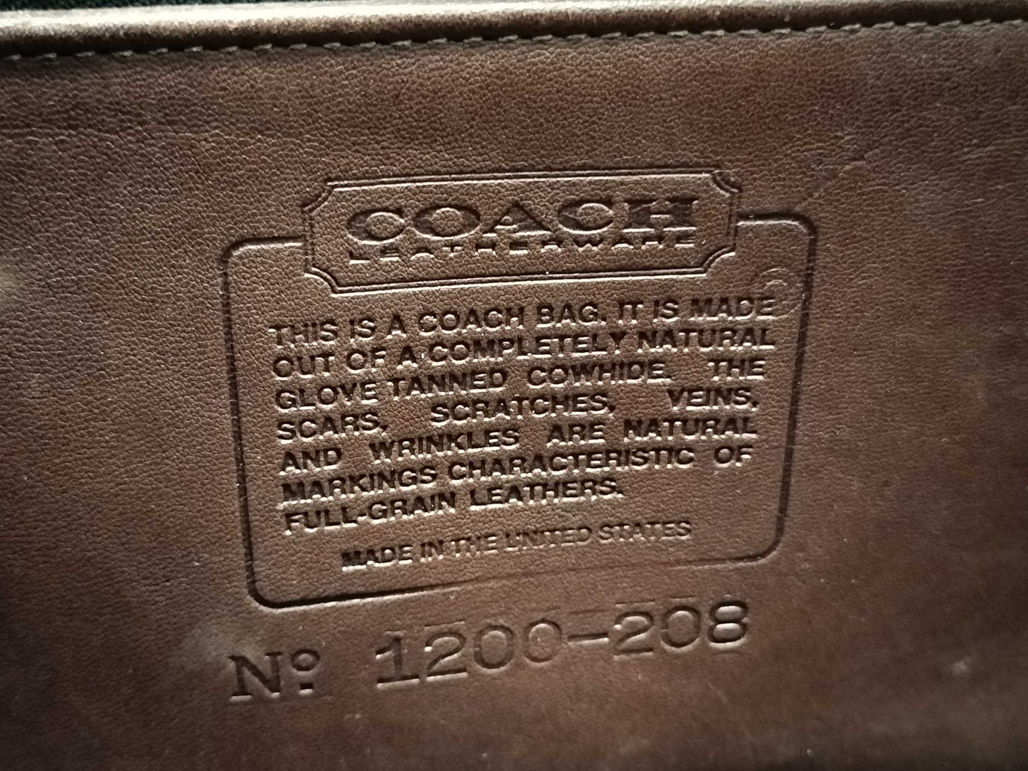 COACH Leather Shoulder Bag Flap Brown 208 Shoulder Bag