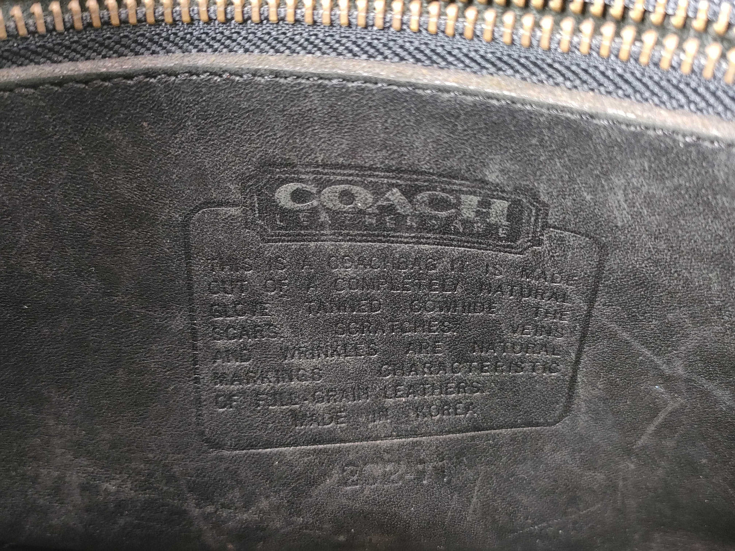 COACH Leather Shoulder Bag Flap Brown 202-11 Shoulder Bag
