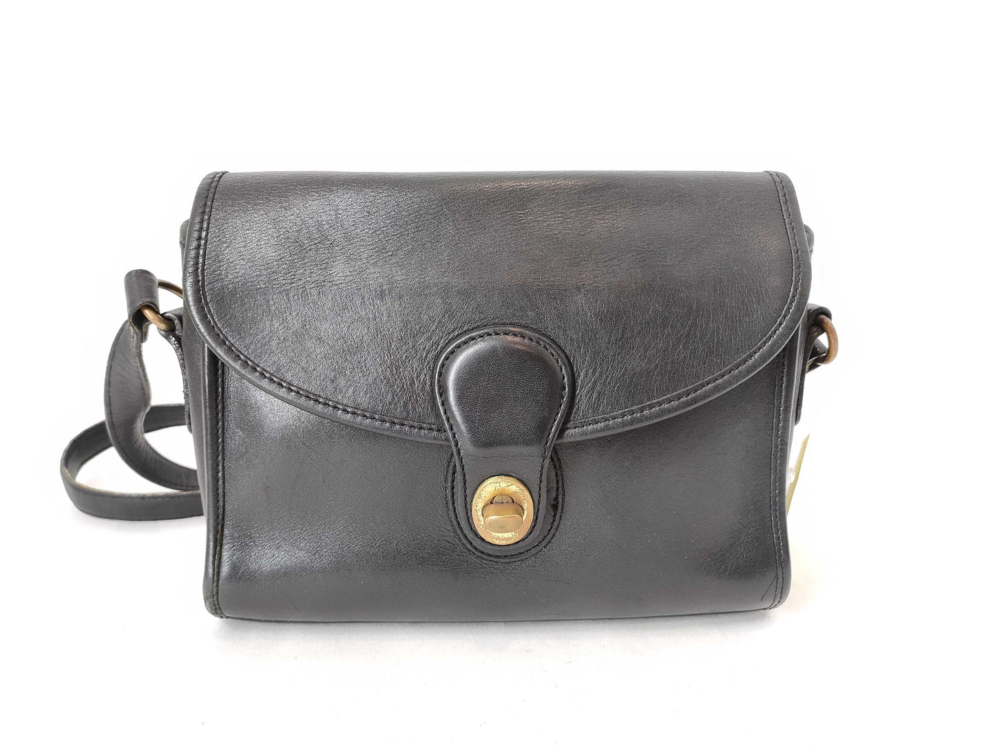 COACH Leather Shoulder Bag Flap Brown 202-11 Shoulder Bag