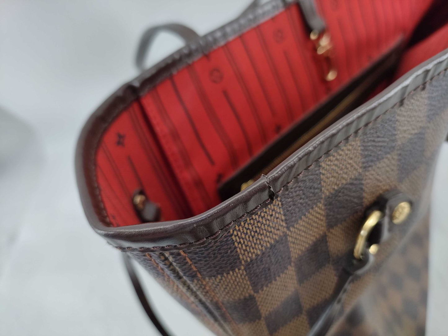LOUIS VUITTON SP0098 Damier N51105 Neverfull MM Old Model Tote Bag