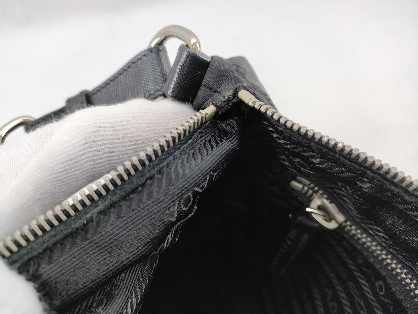 PRADA nylon one-shoulder black shoulder bag