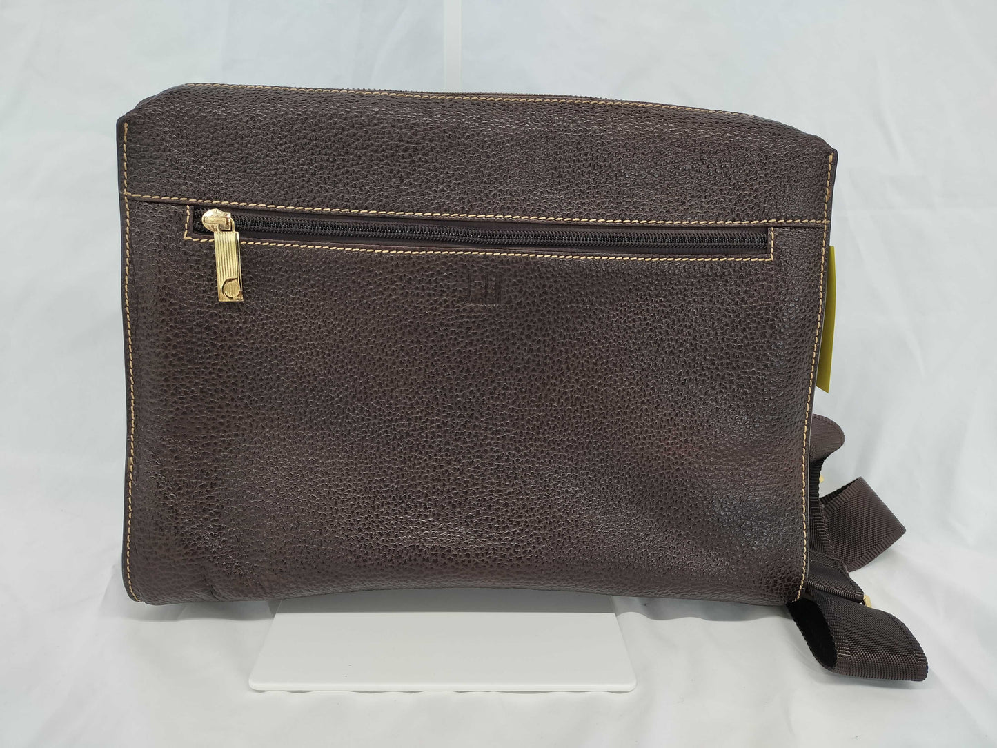 Dunhill Leather Shoulder Bag, Dark Brown