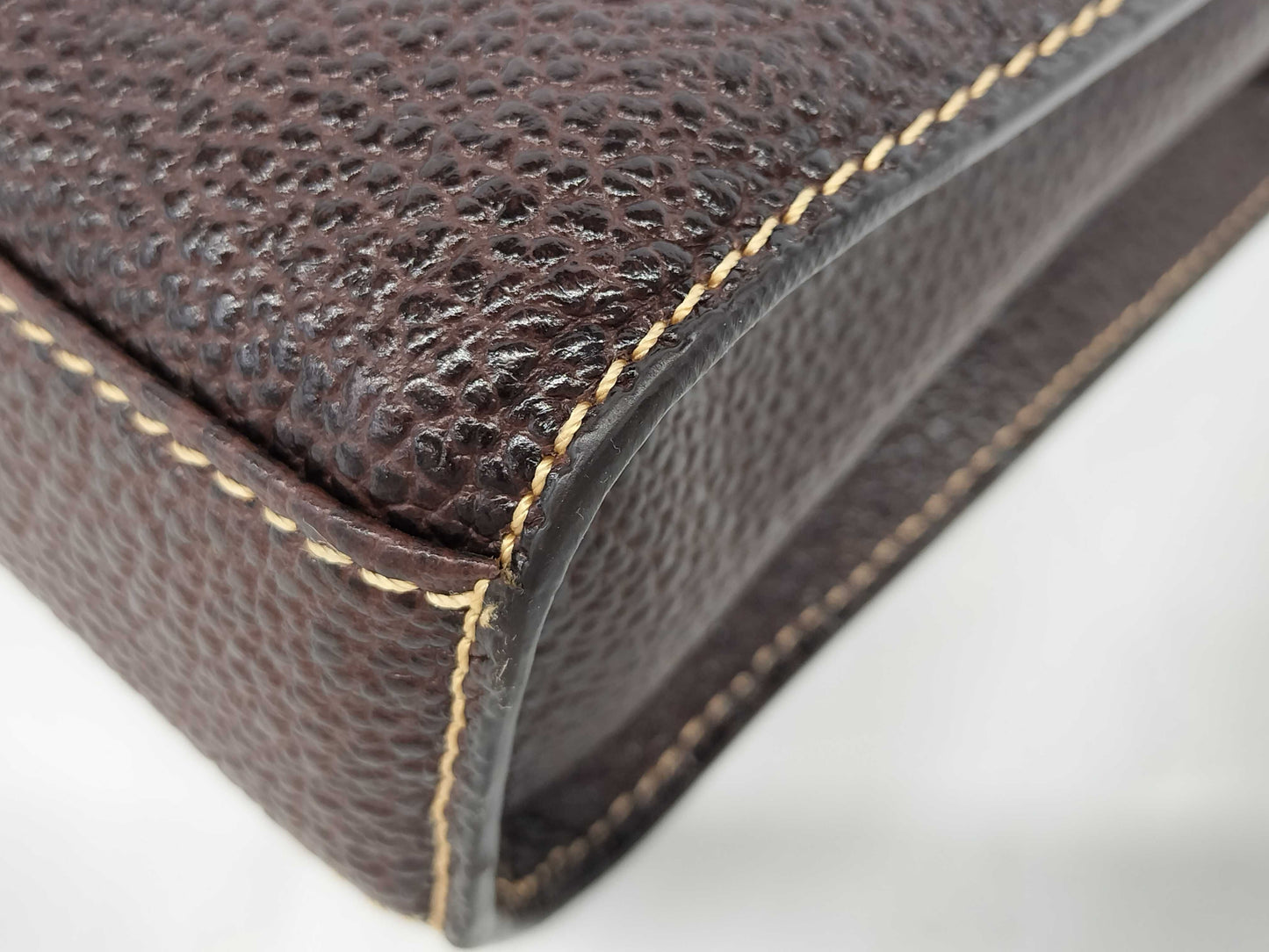 Dunhill Leather Shoulder Bag, Dark Brown