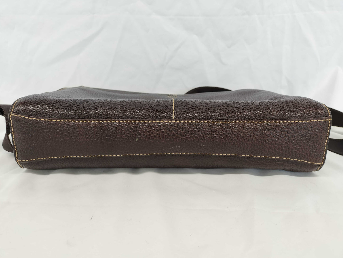 Dunhill Leather Shoulder Bag, Dark Brown
