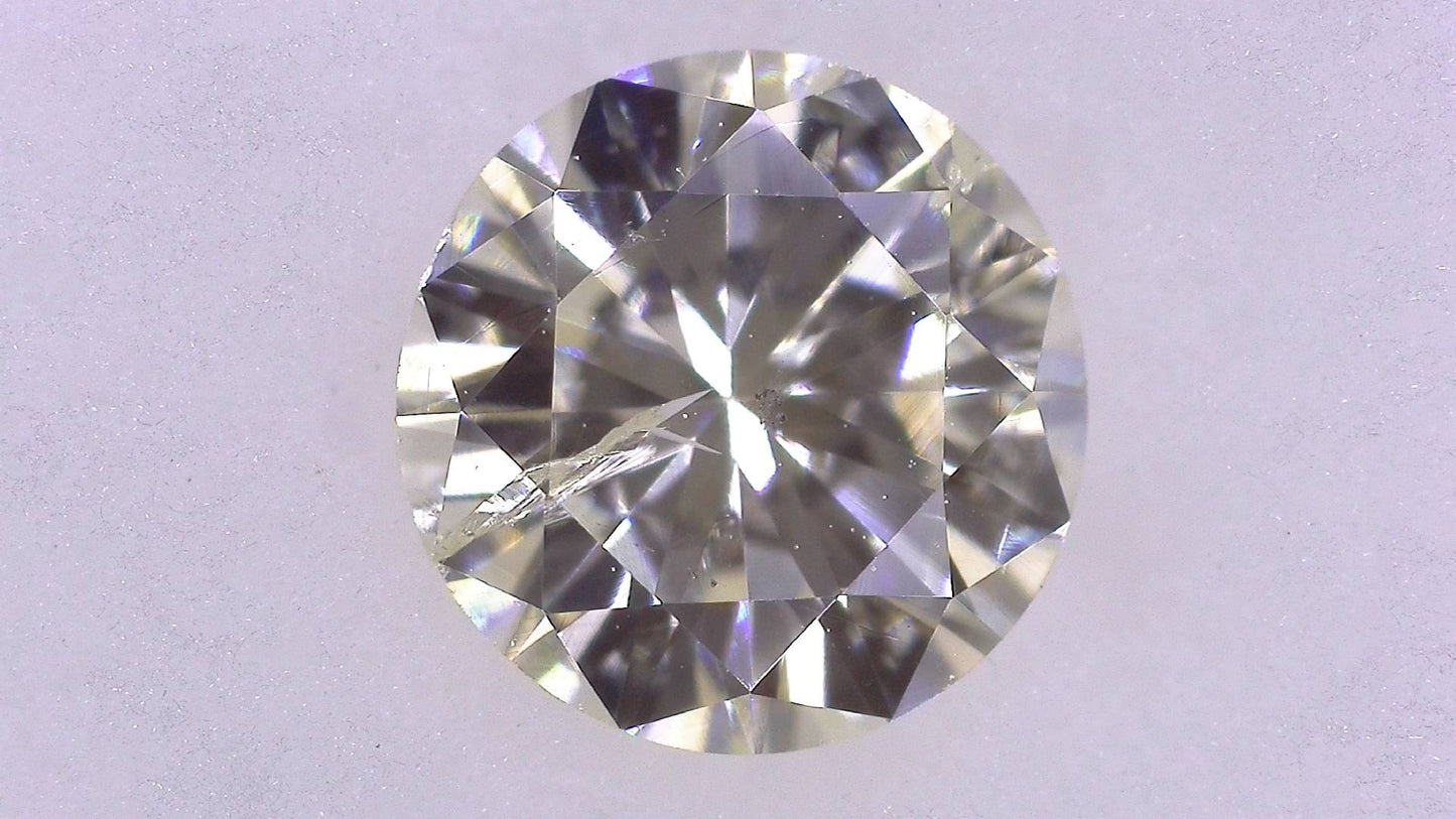 0.372ct J I-1 GOOD/GD/FR VERY STRONG BLUE NATURAL 4.57-4.66X2.81mm Diamond Loose