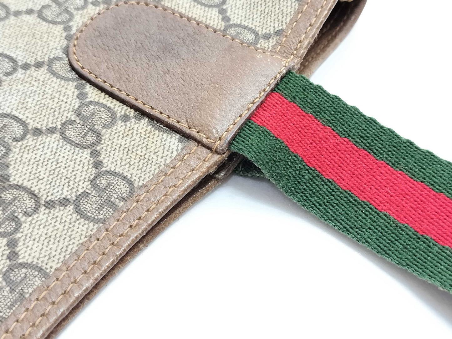 GUCCI 39.02003 GG Supreme PVC Old Sherry Tote Bag