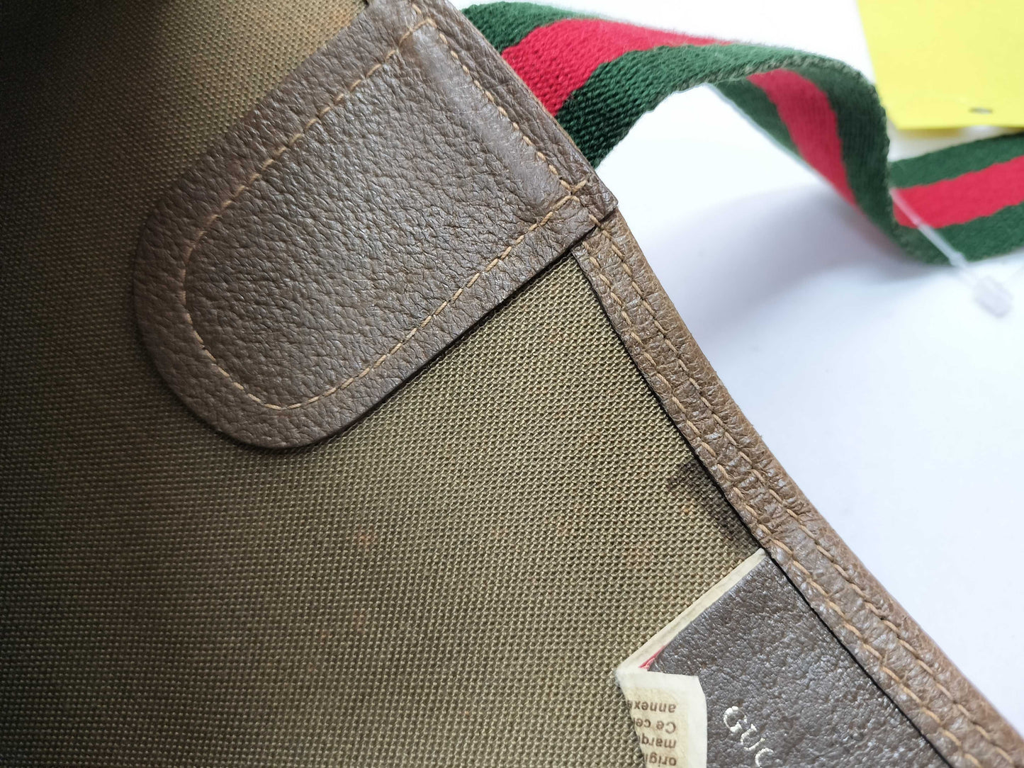 GUCCI 39.02003 GG Supreme PVC Old Sherry Tote Bag