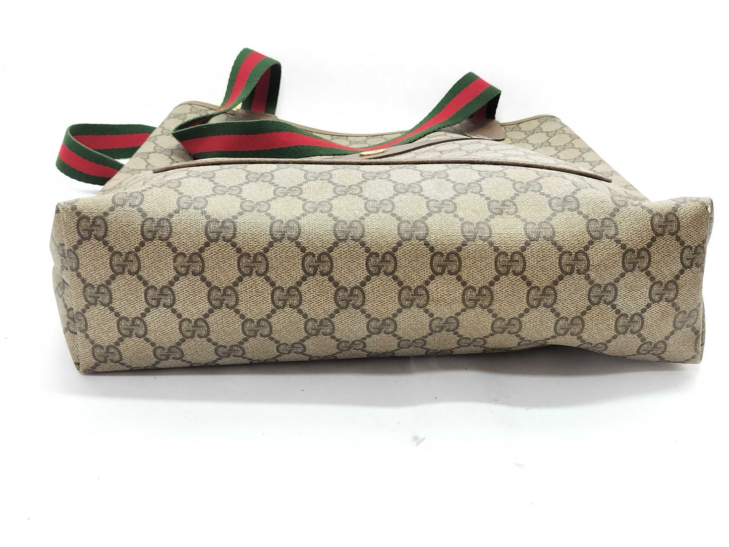 GUCCI 39.02003 GG Supreme PVC Old Sherry Tote Bag