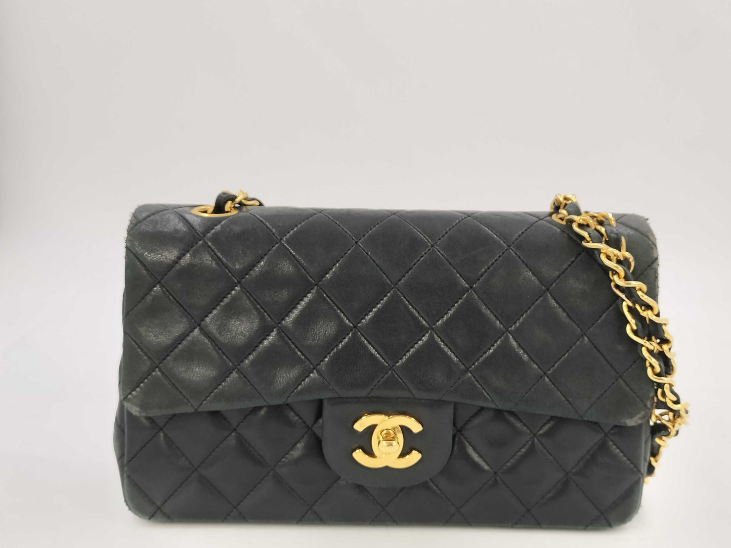 CHANEL Lambskin Matelasse 23 Double Flap Shoulder Bag, No. 16
