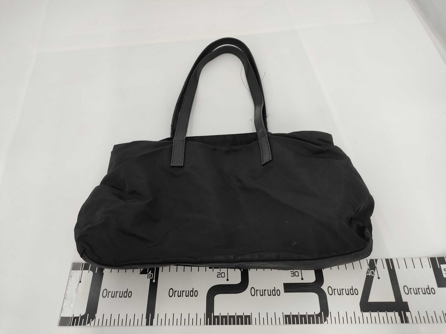 PRADA Nylon Triangle Plate Tote Bag