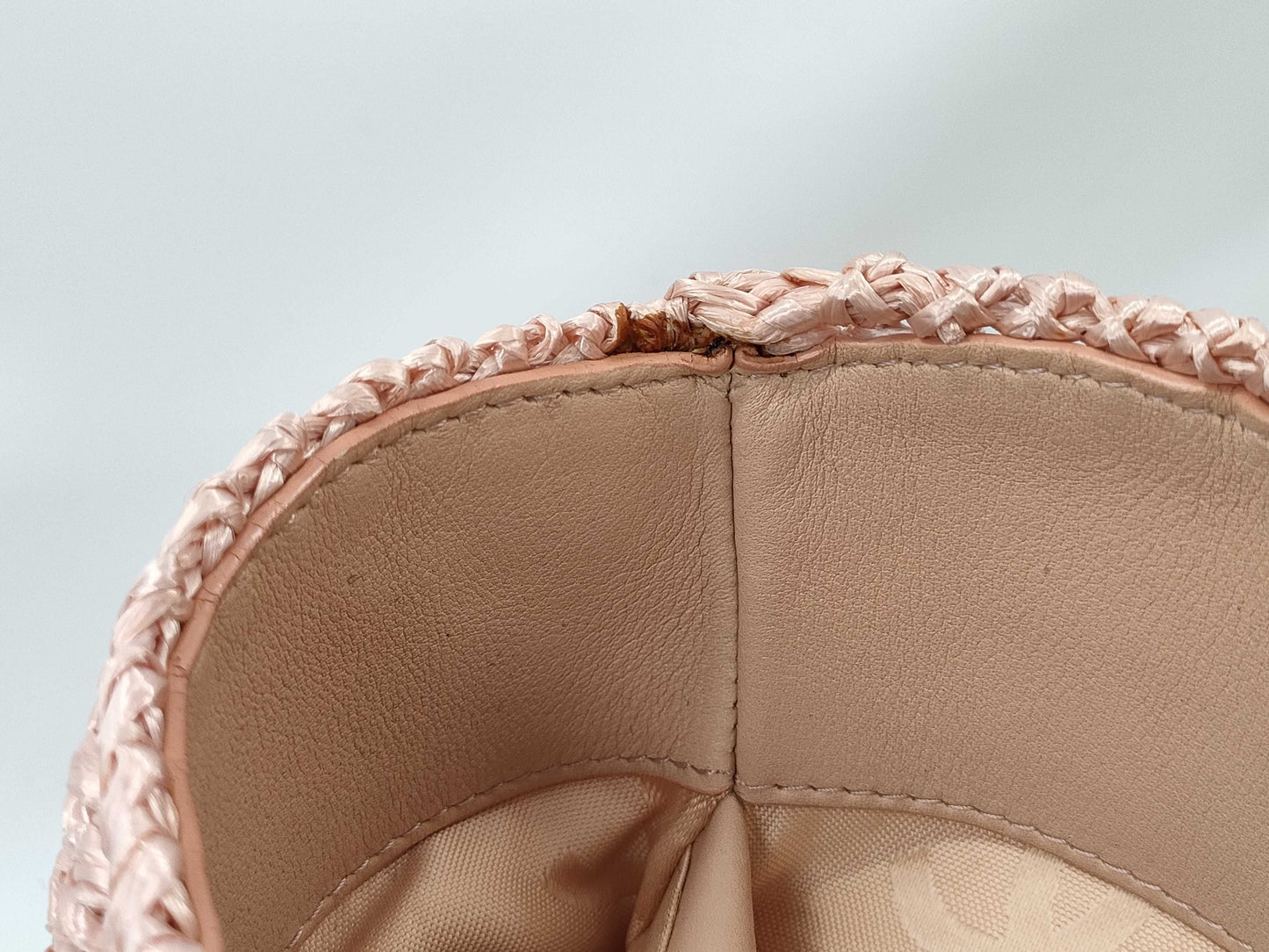 CHANEL Straw Bag Coco Chain 10 Series Tote Bag