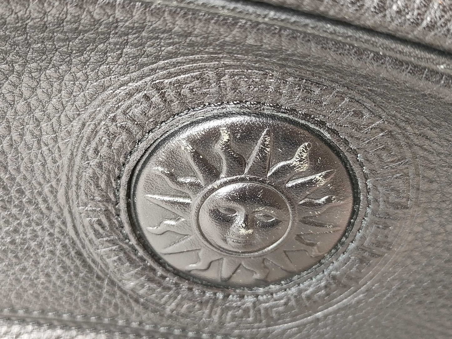 VERSACE VERSACE Leather Black Clutch Bag Second Bag