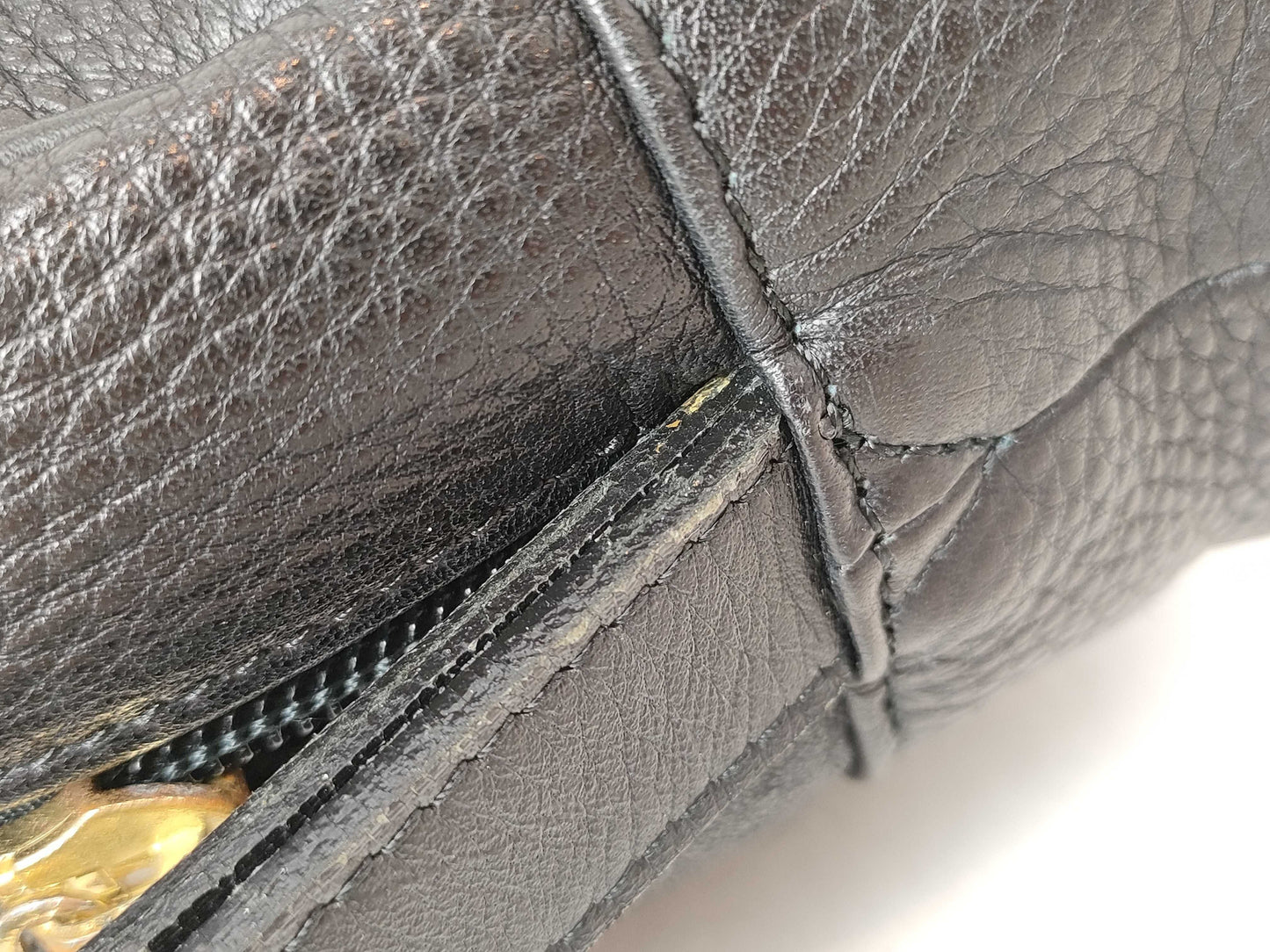 VERSACE VERSACE Leather Black Clutch Bag Second Bag