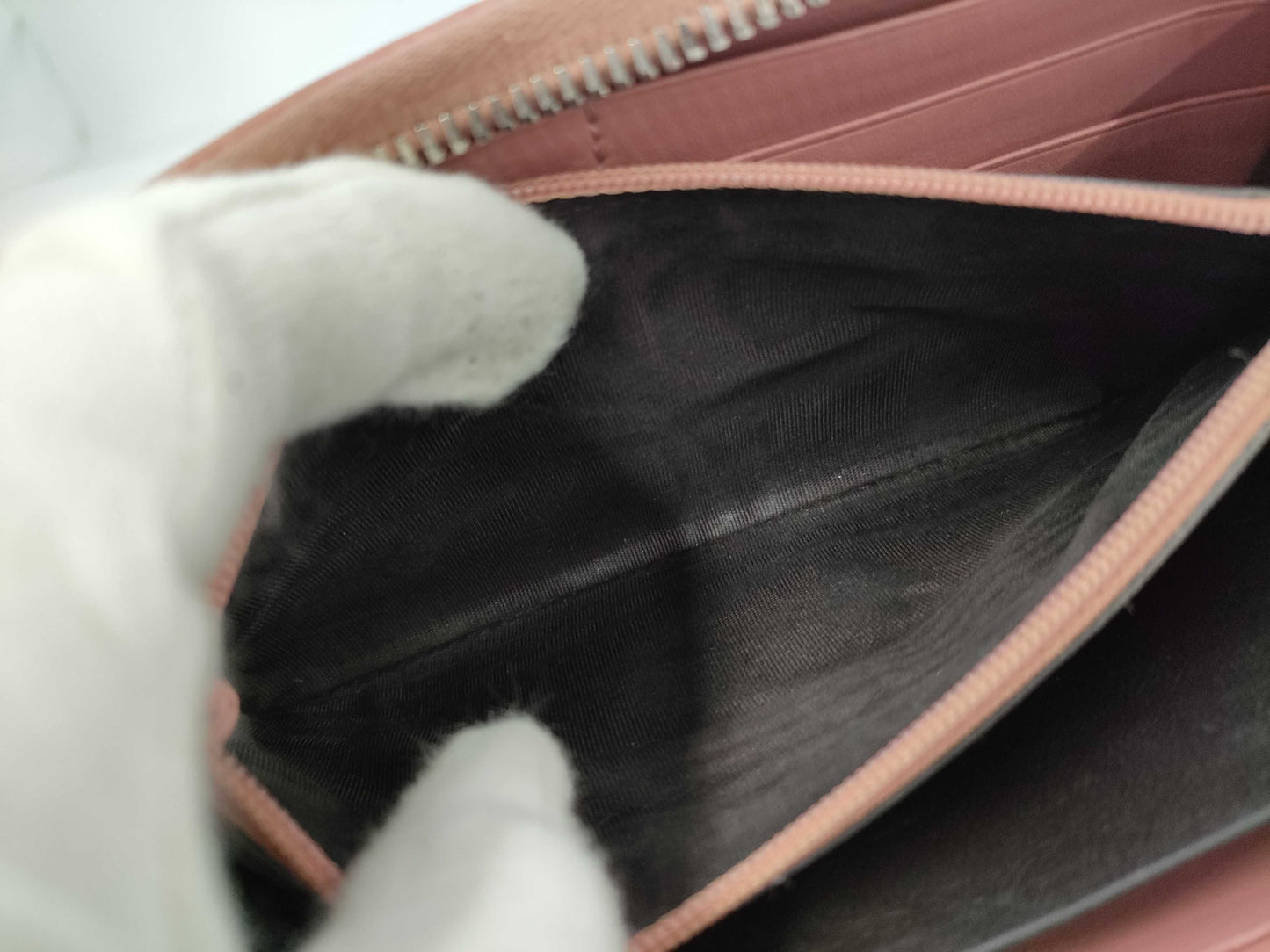 GUCCI Guccissima/Round Long Wallet/Pink Wallet