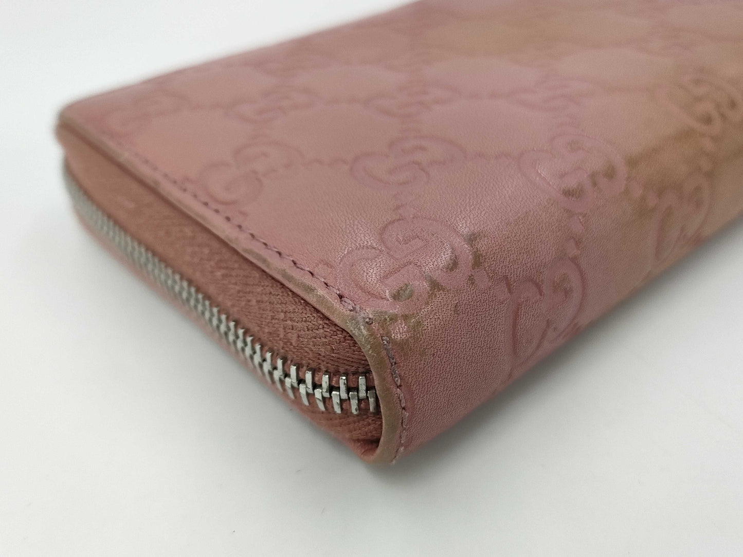 GUCCI Guccissima/Round Long Wallet/Pink Wallet