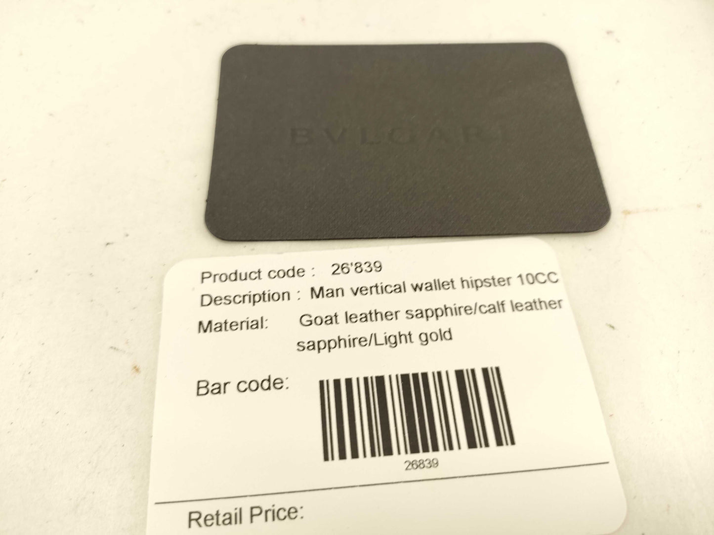 BVLGARI Blue Bi-fold Wallet