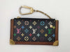 LOUIS VUITTON GA1026 Monogram Multicolore Noir Pochette Cle Coin Case with Broken Zipper