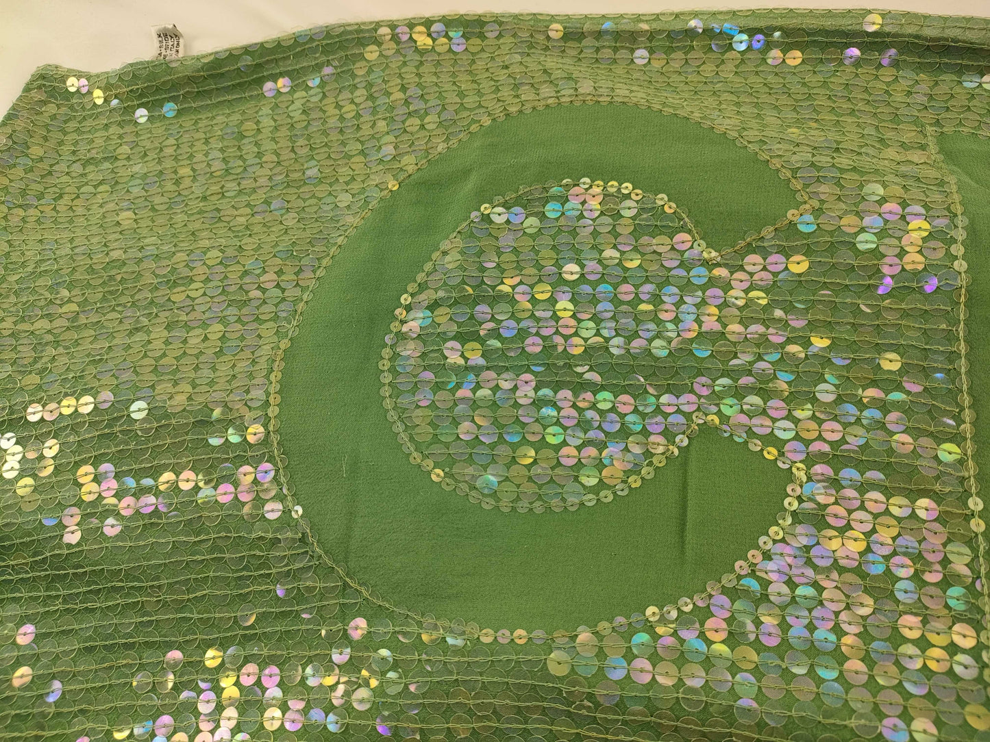 CHANEL Boxed Sequin 100% Silk Logo Scarf