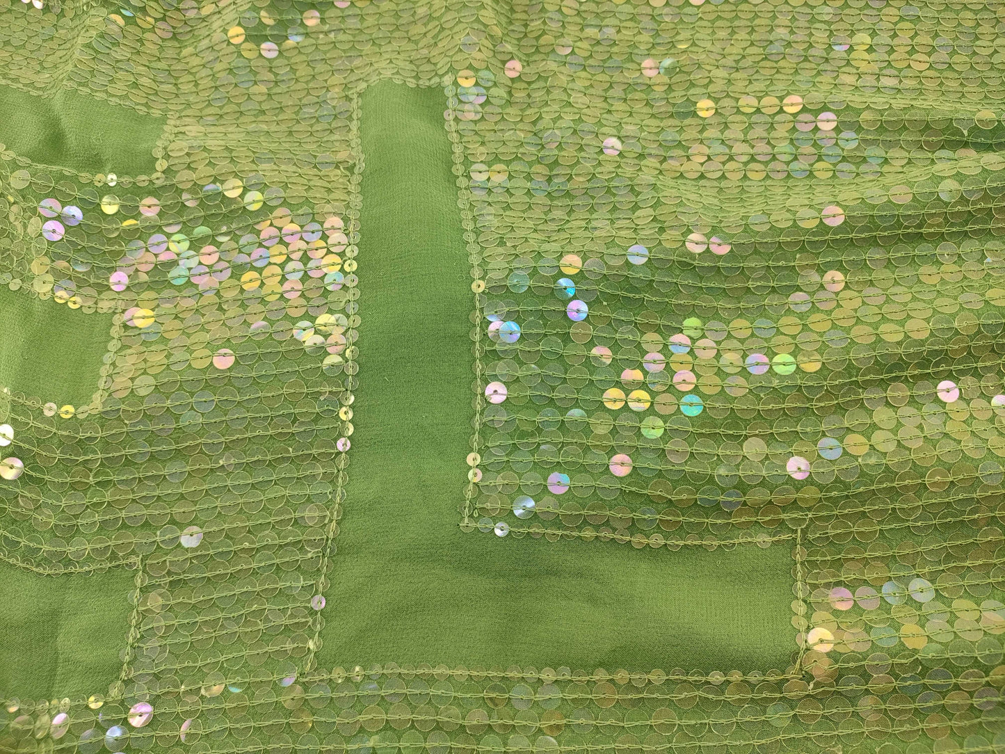 CHANEL Boxed Sequin 100% Silk Logo Scarf
