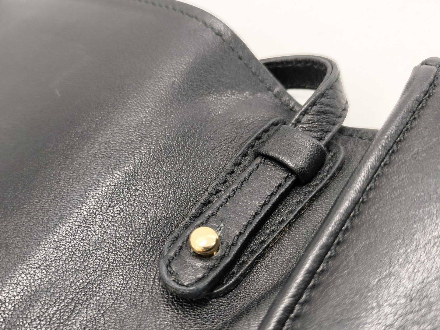 CELINE Triomphe Logo Leather Shoulder Bag