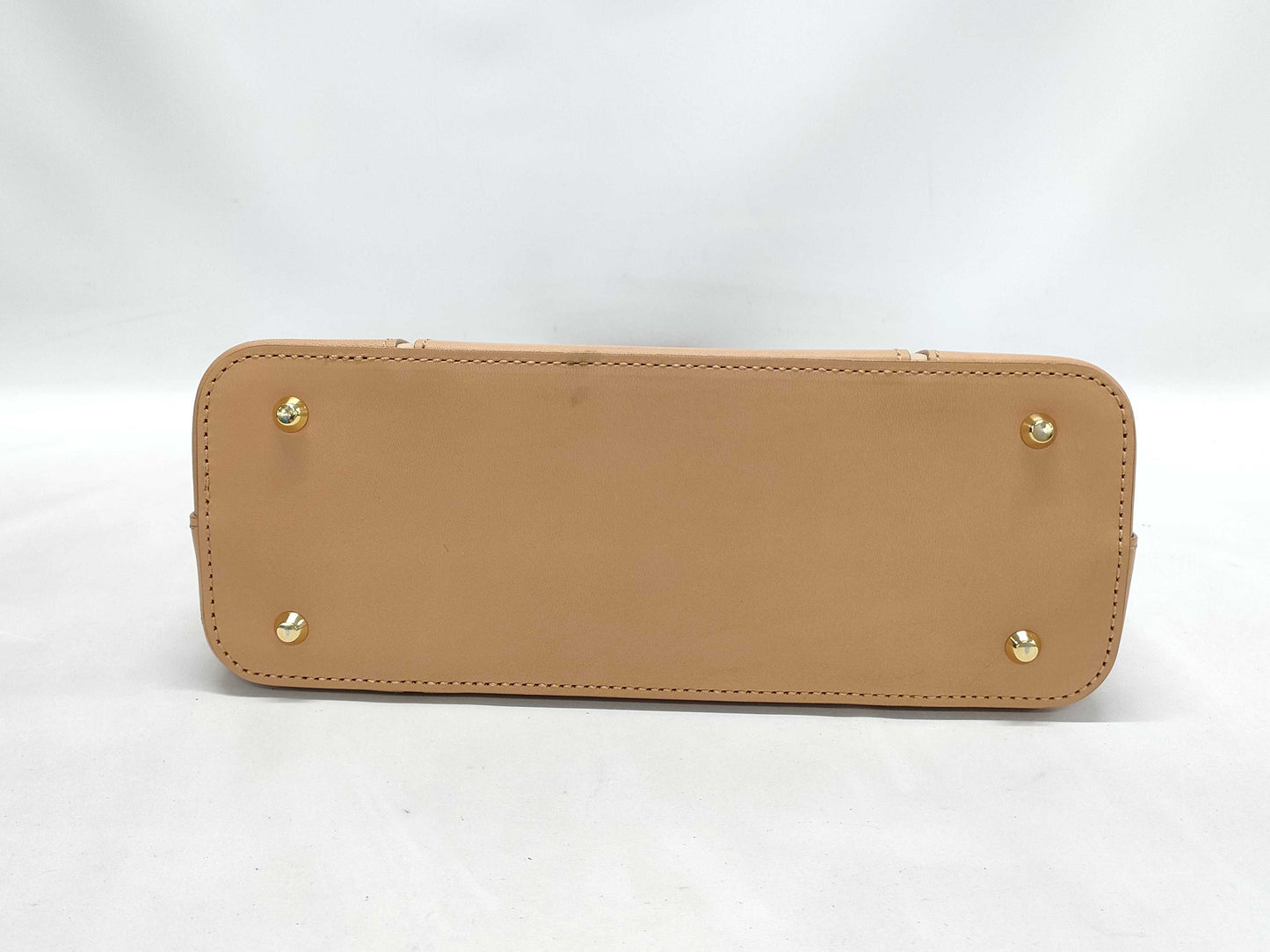 BURBERRY Natural Leather Check Handbag