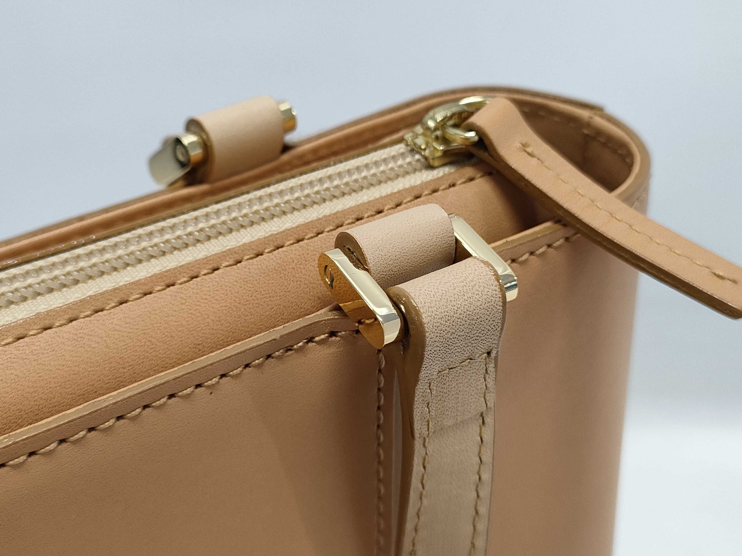 BURBERRY Natural Leather Check Handbag