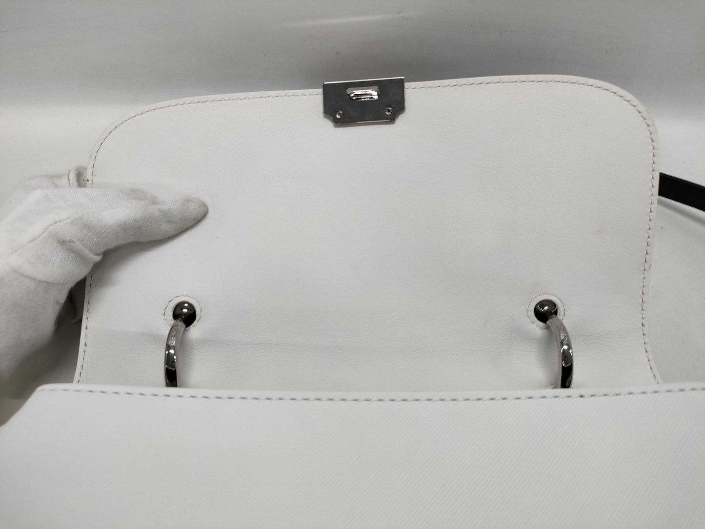 BURBERRY DK88 2WAY Shoulder Handbag White