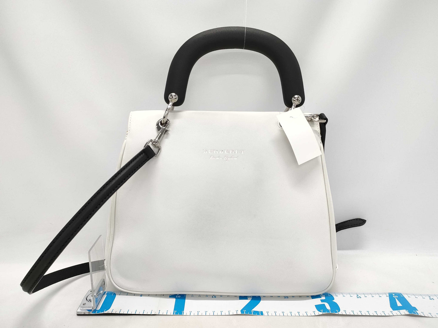 BURBERRY DK88 2WAY Shoulder Handbag White