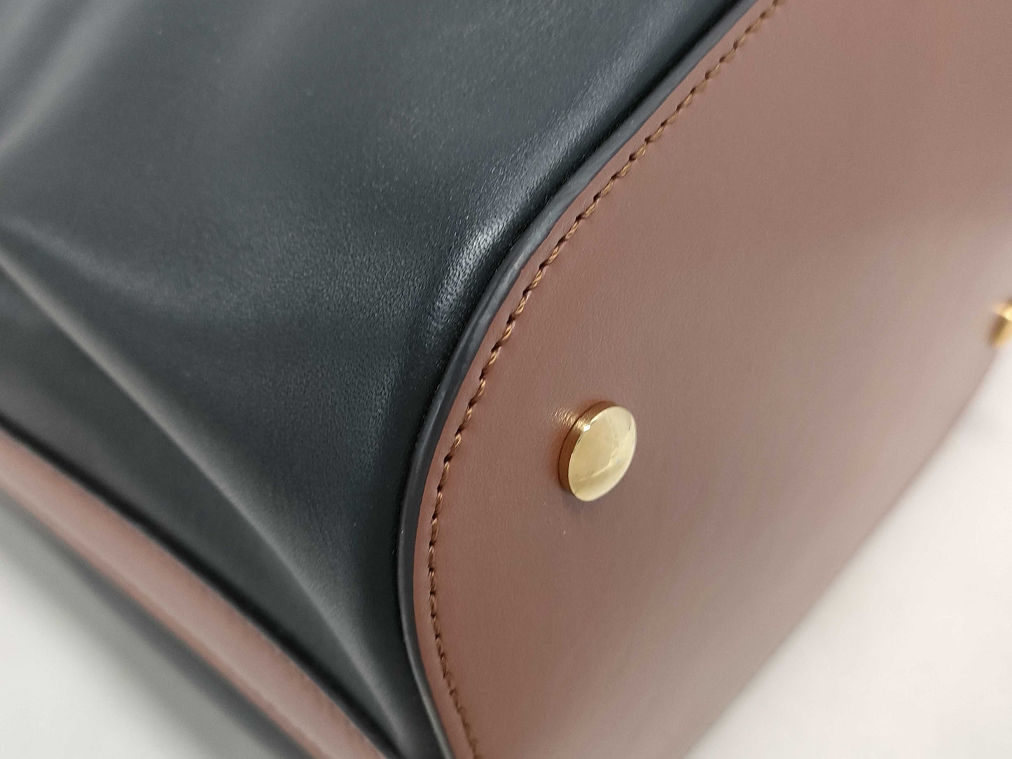 BURBERRY Calfskin Bucket Bag with Pouch Shoulder Bag