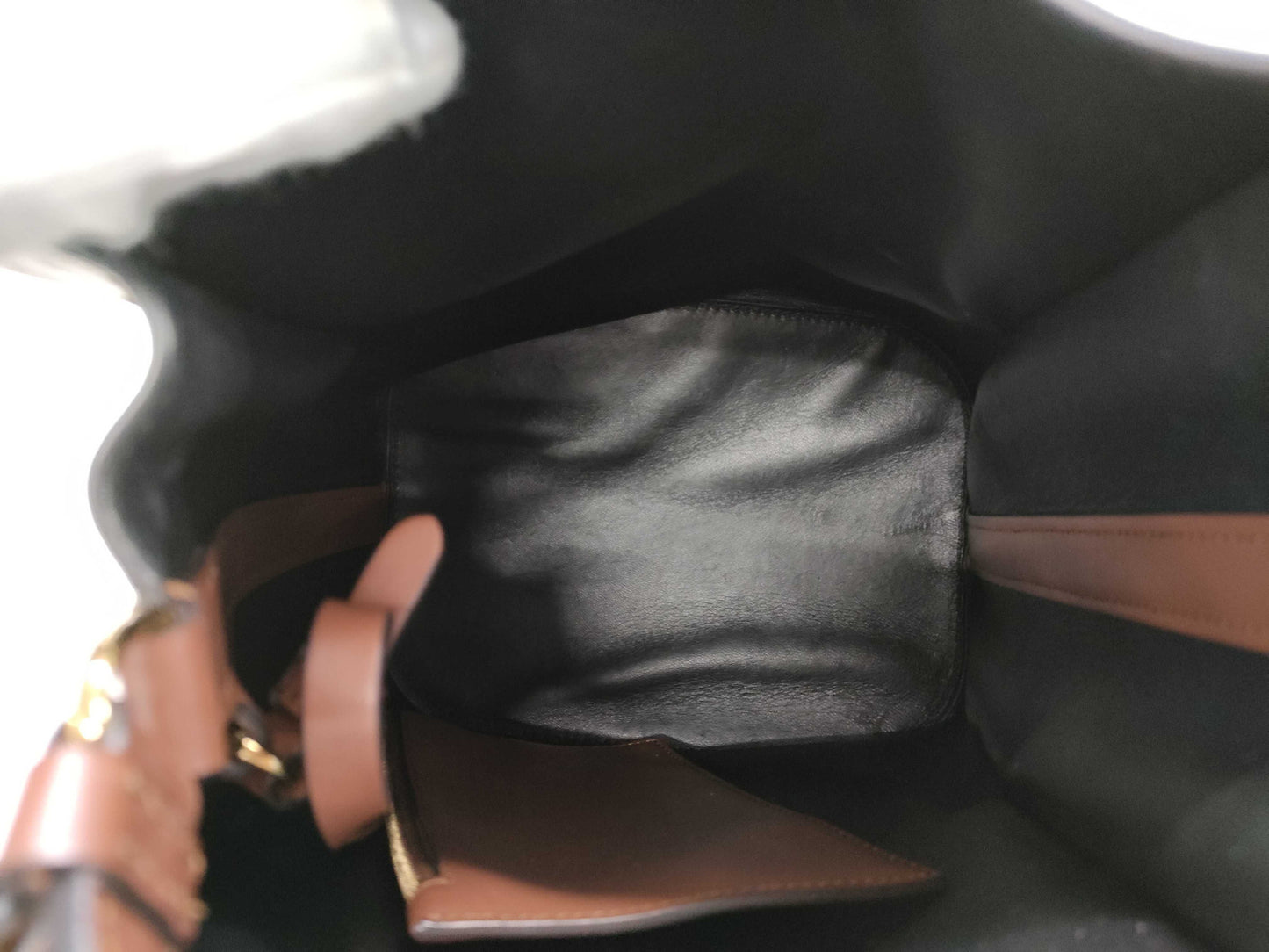 BURBERRY Calfskin Bucket Bag with Pouch Shoulder Bag