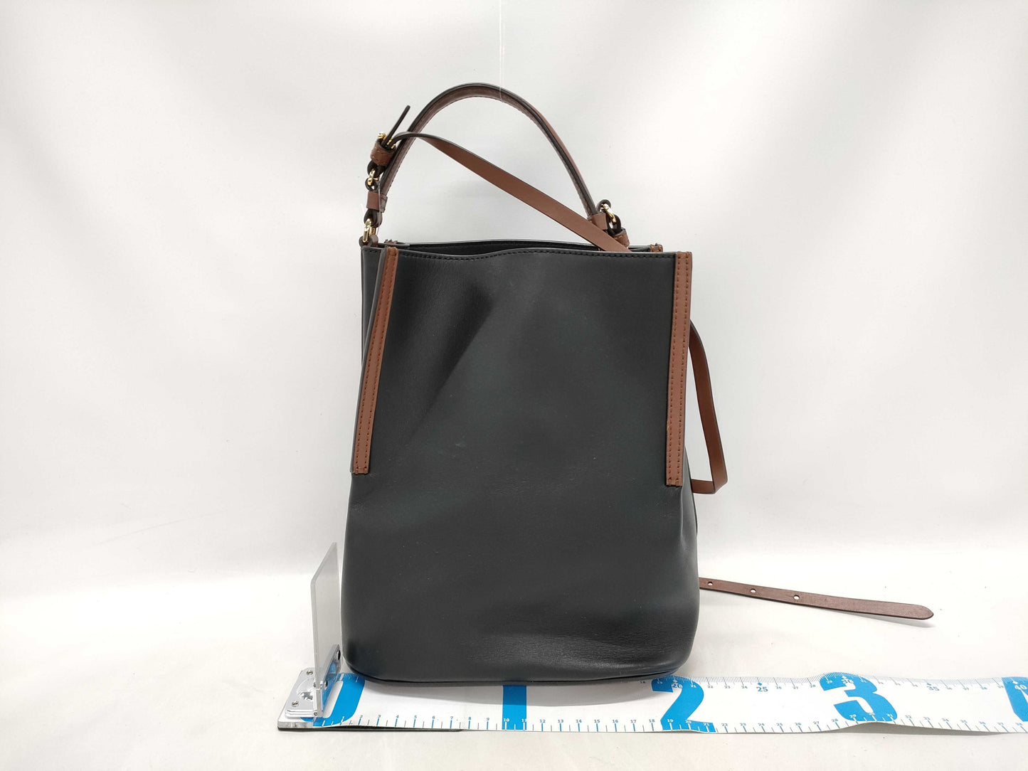 BURBERRY Calfskin Bucket Bag with Pouch Shoulder Bag