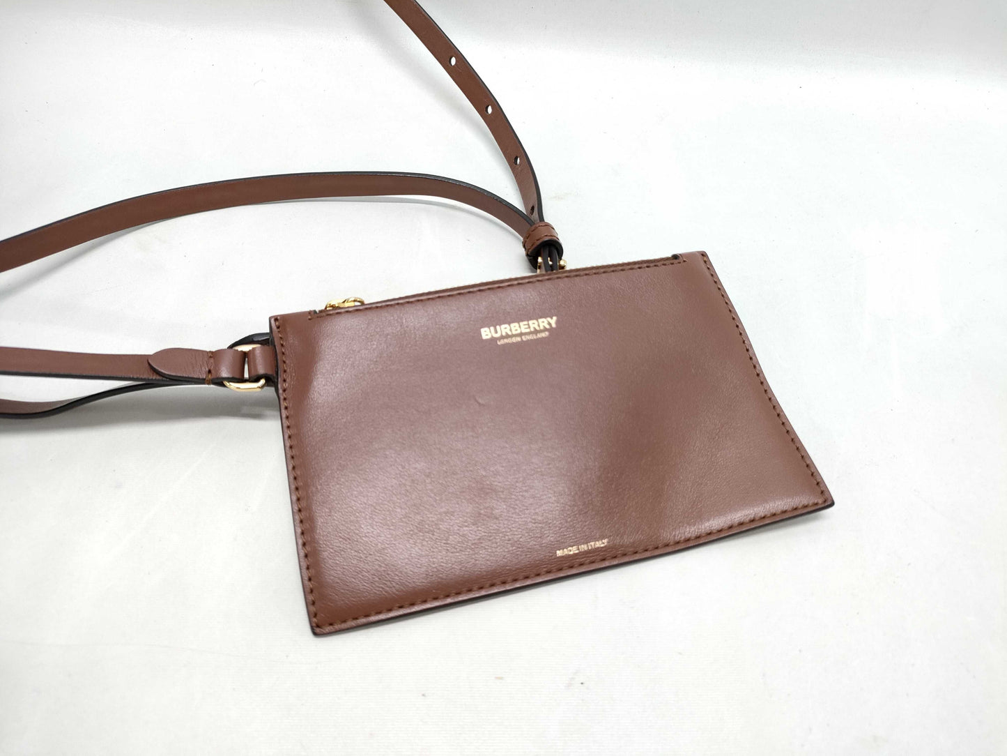 BURBERRY Calfskin Bucket Bag with Pouch Shoulder Bag