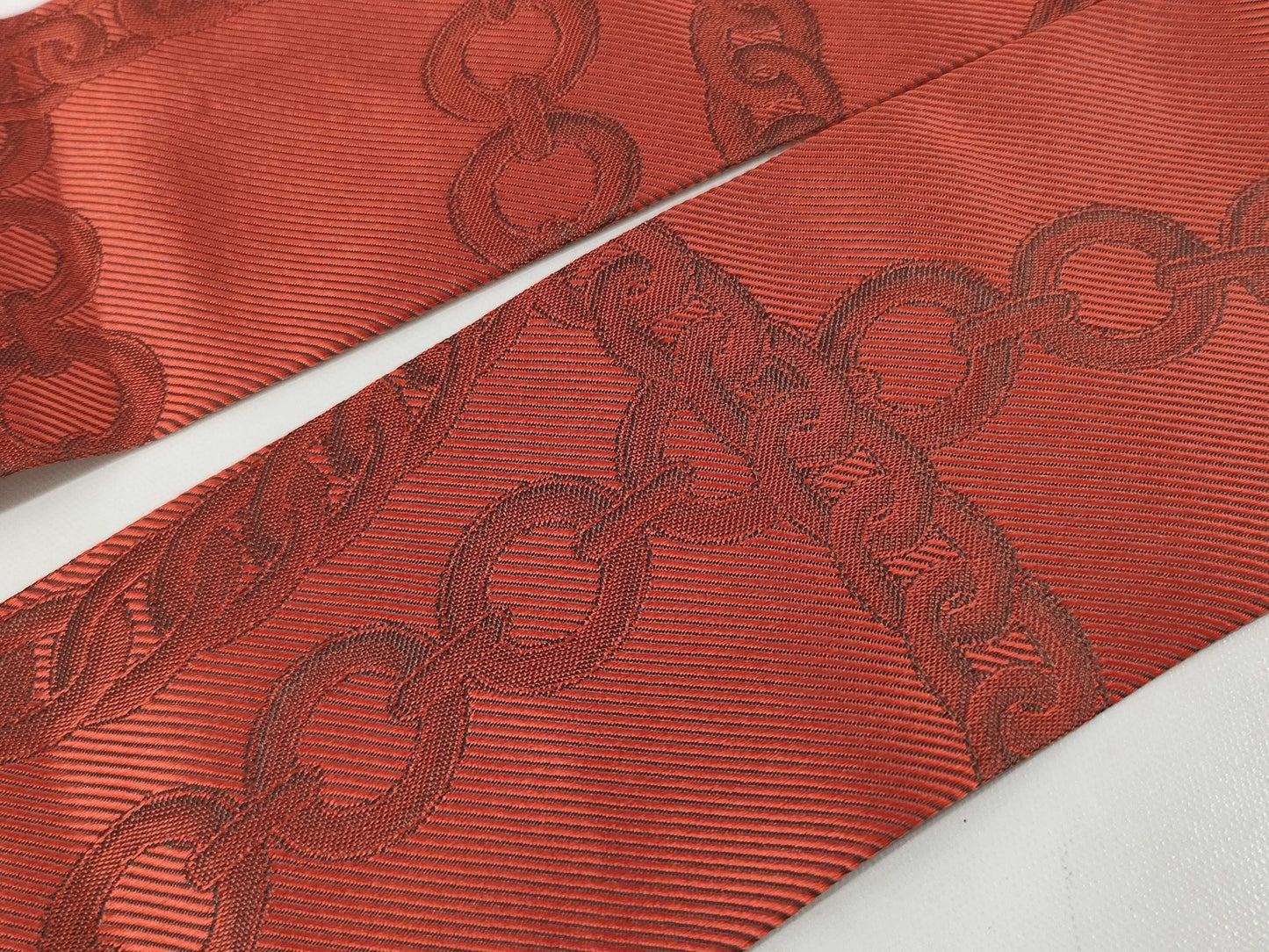BURBERRY Silk Orange Belt