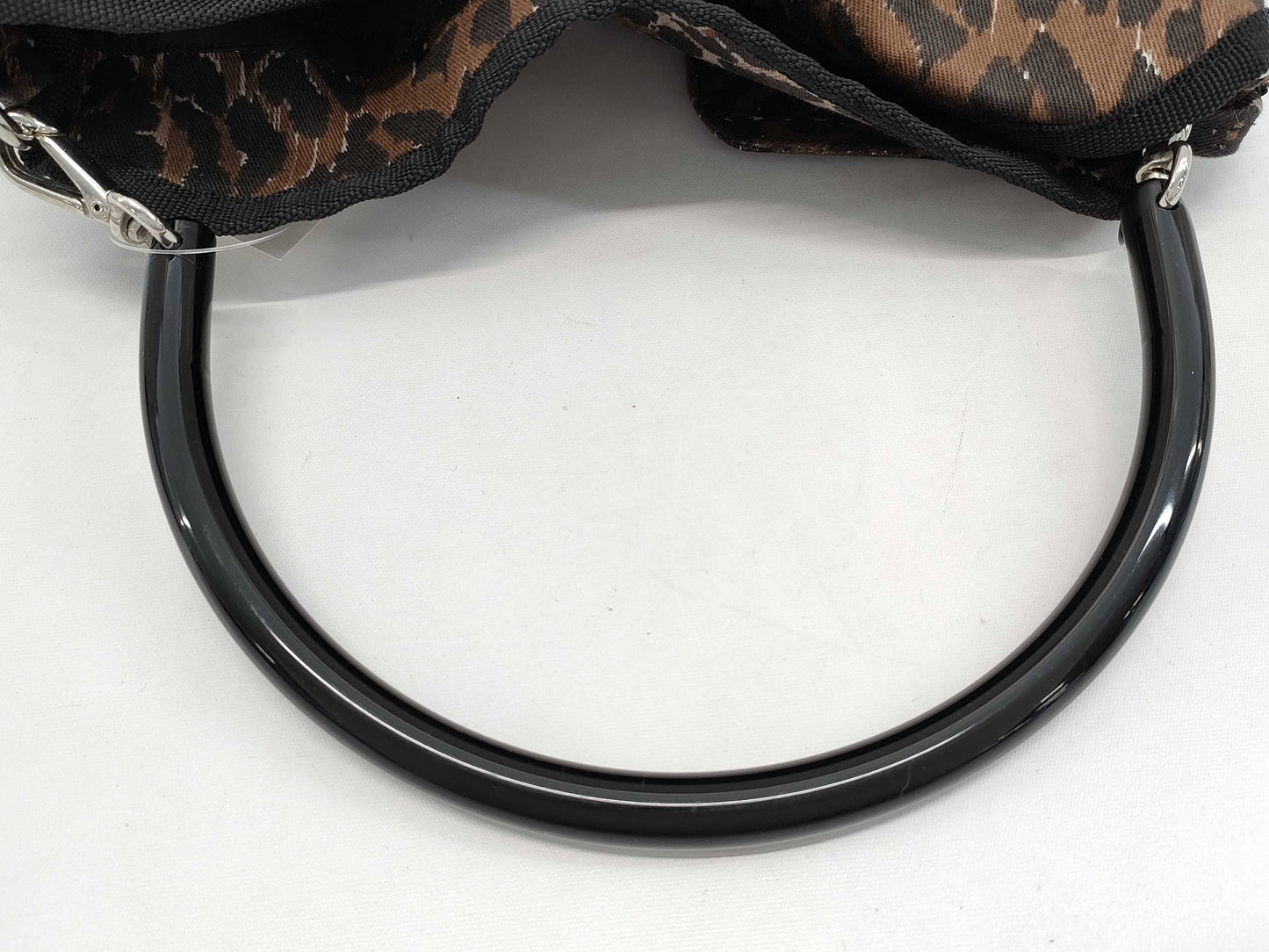DOLCE&GABBANA Leopard Print Canvas Handbag with Pouch