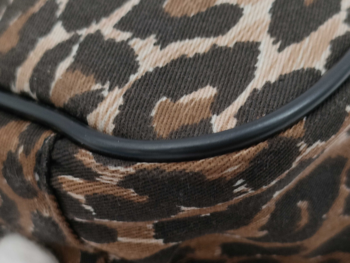 DOLCE&GABBANA Leopard Print Canvas Handbag with Pouch